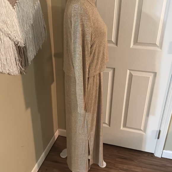 Old Navy Maternity Mock Neck Double Layer Nursing Midi Dress Size Large - Picture 4 of 7